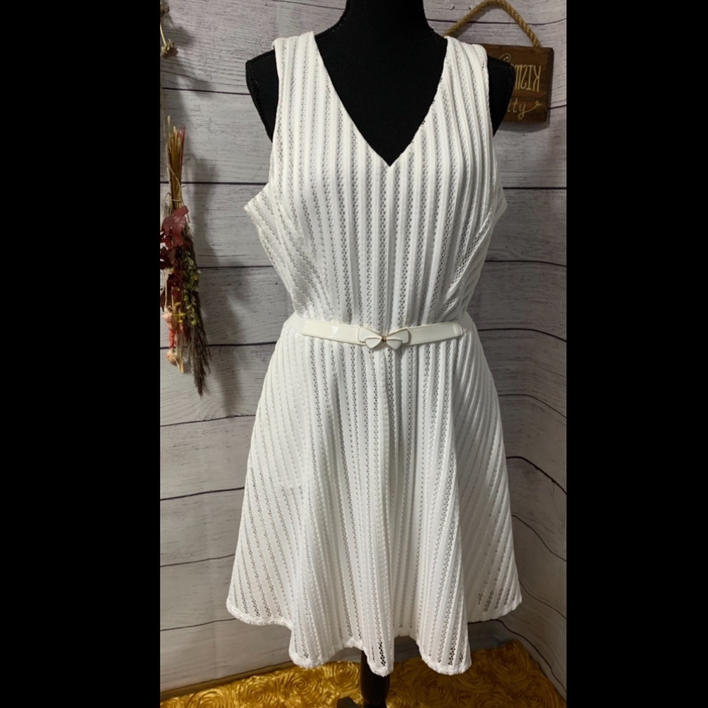 A. Byer a-line mesh summer cocktail party dress